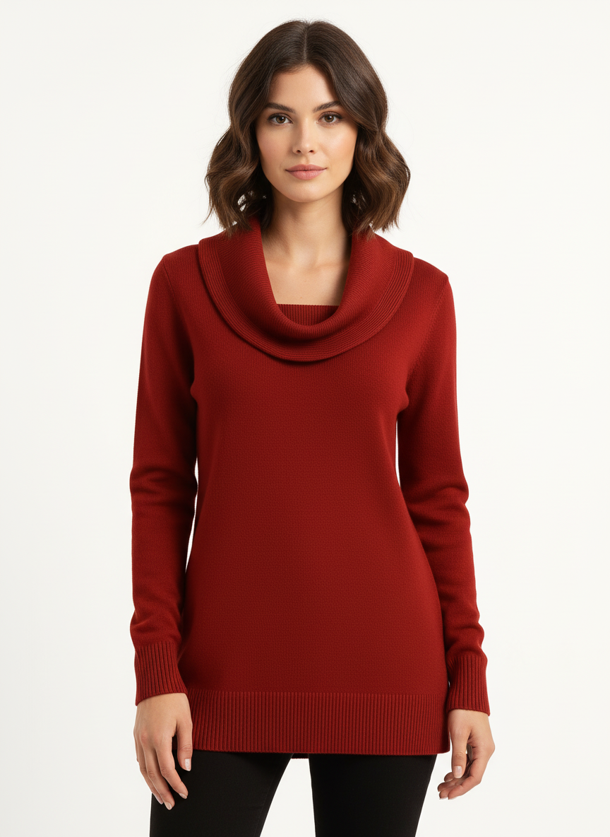 Ana | Jersey de Cuello Drapeado