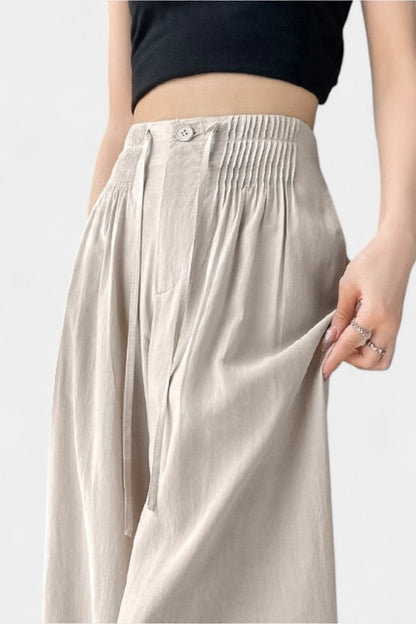 Ilyana | Pantalones de Cintura Alta y Pierna Ancha