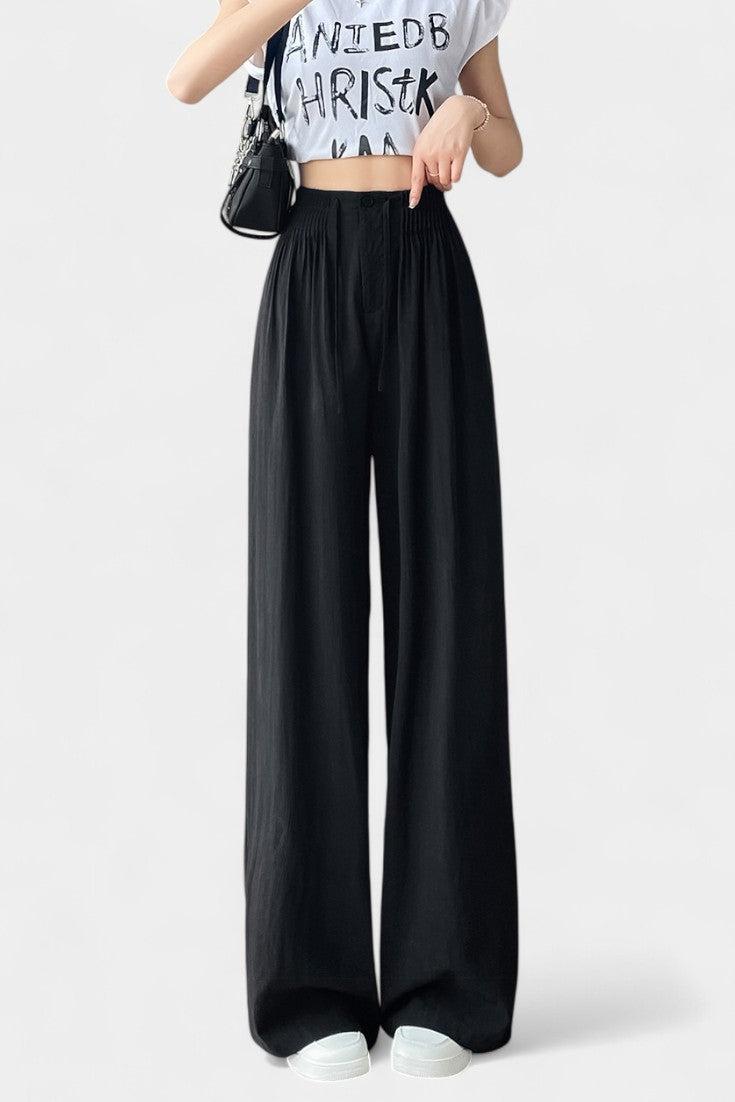 Ilyana | Pantalones de Cintura Alta y Pierna Ancha