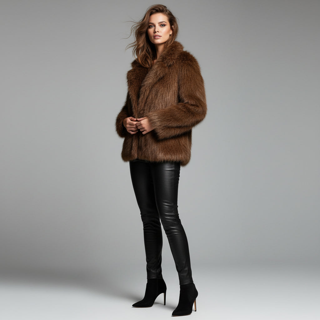 Marina|  Abrigo de invierno con piel suave