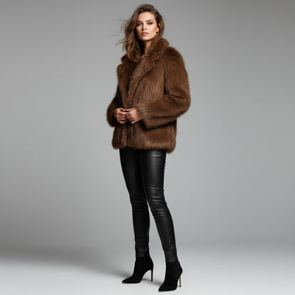 Marina|  Abrigo de invierno con piel suave