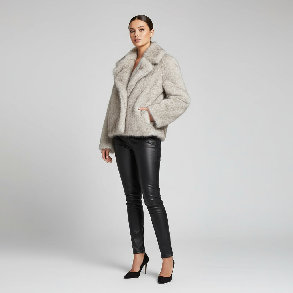 Marina|  Abrigo de invierno con piel suave