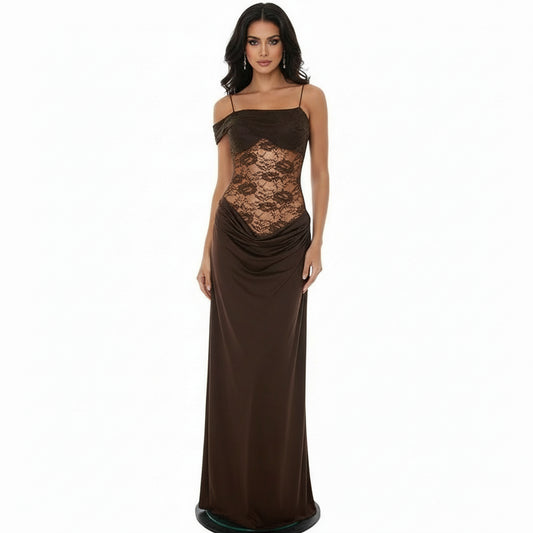 Yasmina | vestido Ébano con Encaje