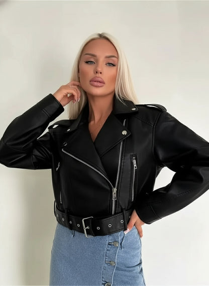 Abril | Chaqueta Bomber Negra Premium – Monntiel