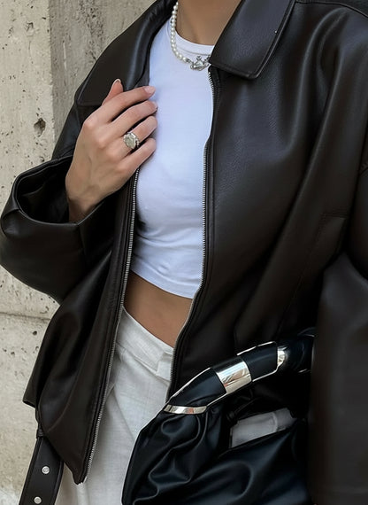 Lya-Cazadora Oversize Elegancia Casual Moderno