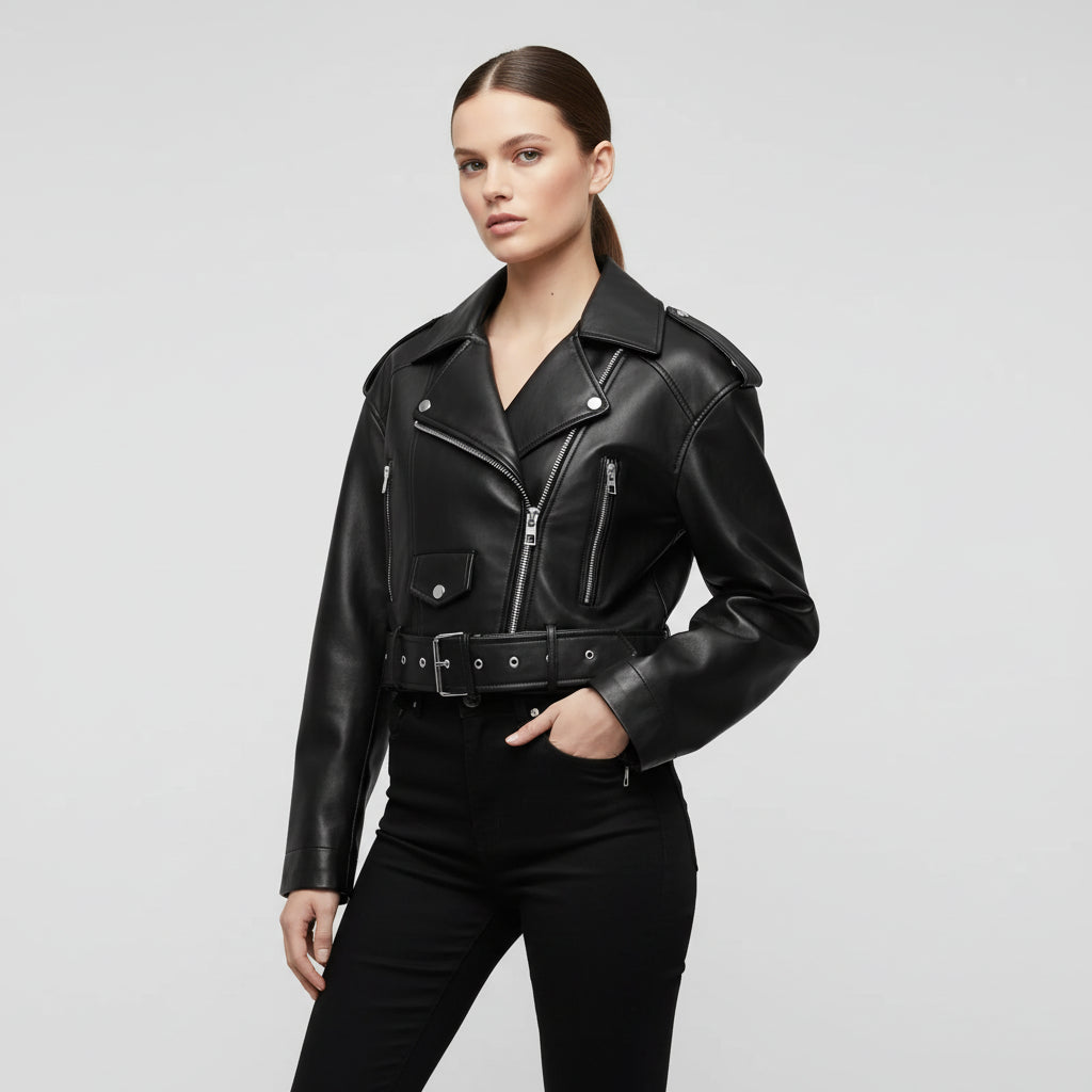 Abril | Chaqueta Bomber Negra Premium – Monntiel