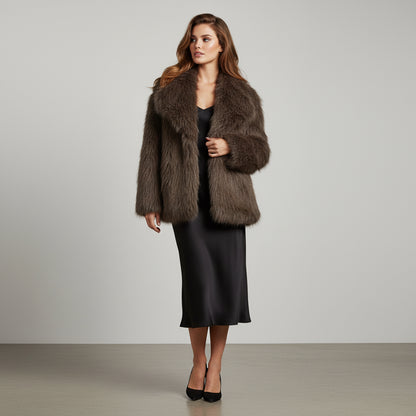 Marina|  Abrigo de invierno con piel suave