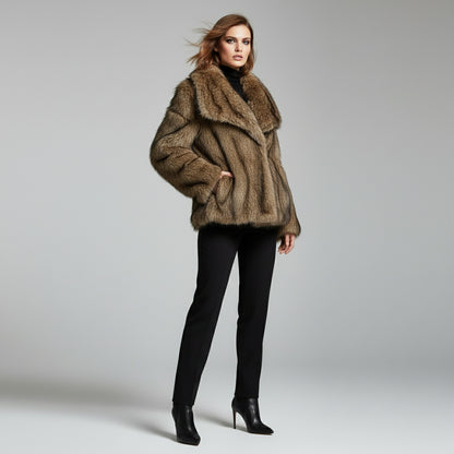 Marina|  Abrigo de invierno con piel suave