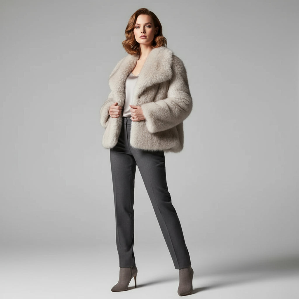 Marina|  Abrigo de invierno con piel suave