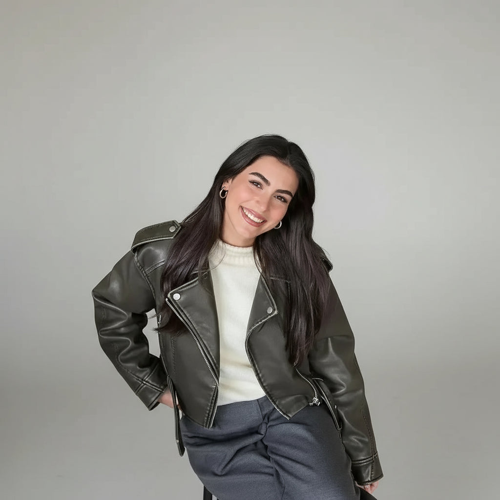 Abril | Chaqueta Bomber Negra Premium – Monntiel