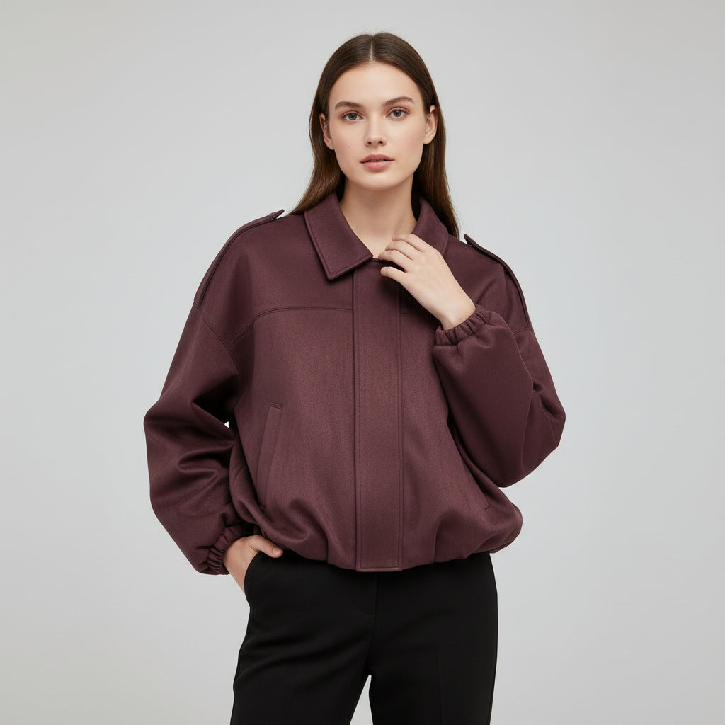 Lina | Chaqueta Suelta Suede Vintage  – Diseño Moto Clásico