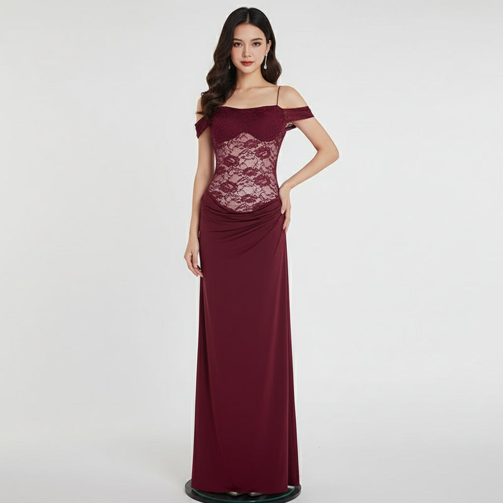 Yasmina | vestido Ébano con Encaje